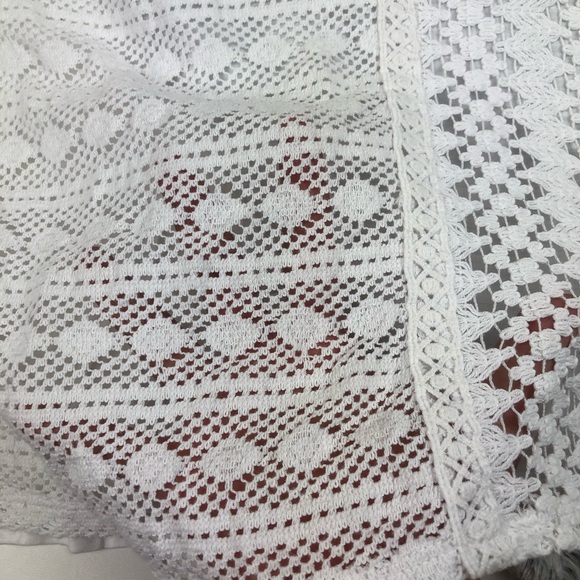 Lucky Brand white crochet short sleeve top - Picture 4 of 8